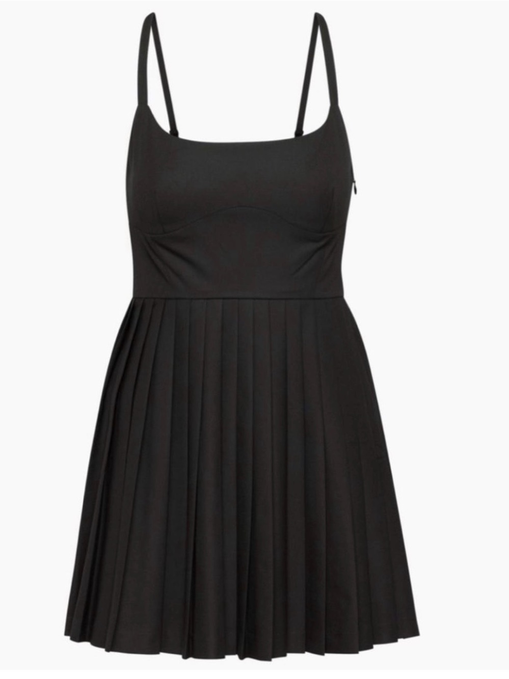 Sunday Best Black Pleated Mini Dress